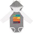 thumbnail image 3 of Inktastic Woodworking Eat Sleep Woodwork Repeat Boys or Girls Long Sleeve Baby Bodysuit, 3 of 5
