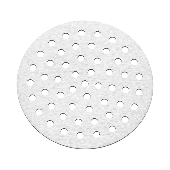 Uxcell 1 Pcs Stainless Steel Floor Drain Cover, 2.4 Inches Shower Hair Catcher Drain Grate for Furniture Repair Bathroom Kitchen, Silver Tone(Round)