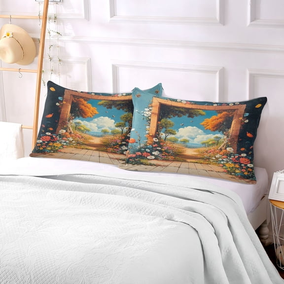 Pillow Case Plush Pillow Door with Floral Case standard size/King size/Queen size Bed Pillow Pillowcases