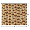 thumbnail image 5 of Yellow Buffalo Mountain Pattern Shower Curtain 84"x72" ,Bathroom Decorative Shower Curtains Set with 12 Hooks,Modern Waterproof Washable Shower Curtain, 5 of 6