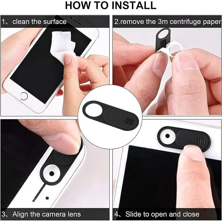 Copri Webcam Scorrevole - 4 Pezzi Nero Per Laptop, PC, Tablet E Smartphone - Foto 13