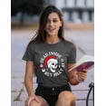 thumbnail image 2 of Christmas Dead Inside But Jolly Santa Skull Holiday Shirt for Women Womens Tshirt, 2XL, Charcoal, 2 of 6
