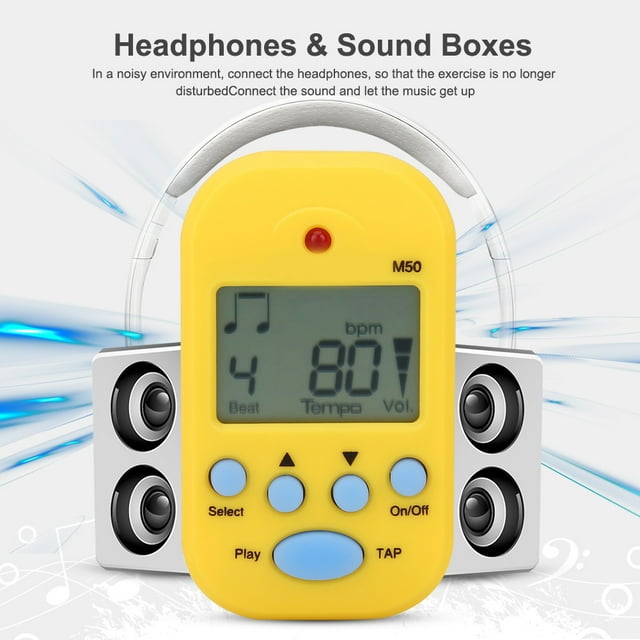 Mini Digital Beat Tap M50 Tempo Metrónomo Clip Instrumentos Musicales