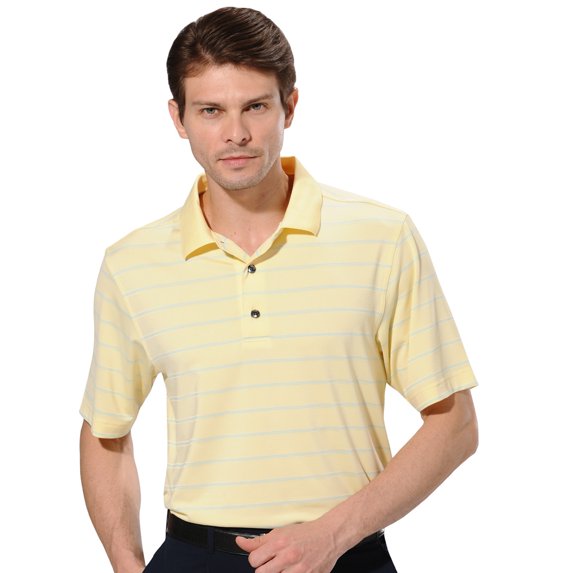 Monterey Club Men's Logan Stripe Texture Golf Polo Shirt #1649