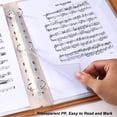 thumbnail image 2 of Carpeta de música Porta partituras Carpeta de música Tamaño A4 20 fundas 40 bolsillos Capacidad Funda de cuero PU Porta partituras para piano Guitarra Banda Coro ANGGREK Otros, 2 of 7