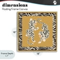 thumbnail image 4 of Stupell Industries Bohemian Boho Twin Tiger Stripes Gold Floating Frame Canvas Art, 18 x 18, by Karolina Sato, 4 of 8