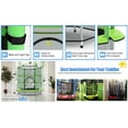 thumbnail image 6 of Topbuy Kids Round Jumping Trampoline Combo Bed Trampoline W/ Safety Enclosure Net Green, 6 of 6