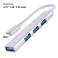 thumbnail image 2 of Kearding USB Hub Docking Station USB3.0 USB2.0 LED Splitter externo Portable Travel Dock Tablet Adapter Office Silver Type-C Type3 NO3, 2 of 6