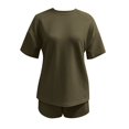thumbnail image 5 of ibiyuan 2 Piece Sets for Women Summer Lounge Sets Casual Oversized Tshirts Shorts Matching Airport Travel Outfits, 5 of 5
