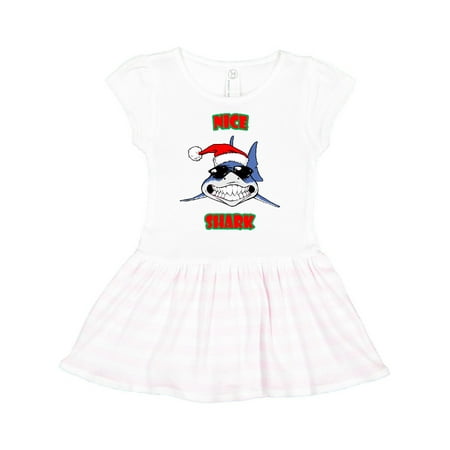 

Inktastic NICE Shark! Gift Toddler Girl Dress