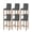 Black, variant on Black Morocco Bar Stool Covers Set of 6, Abstract Modern Geometric Textured Stretch Washable Bar Chair Covers with Backs, Removable Pub Counter Height Chair Cover for Kitchen Dining Room Cafe