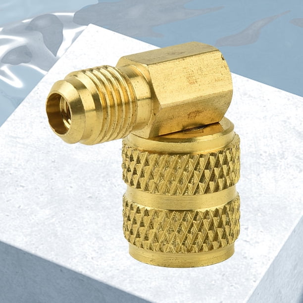 R410A Refrigeración Adaptador de carga Adaptador de refrigerante SAE SAE Hilo externo 1/4 latón 5/16 SAE para R410 R32 R22 Sistema de válvulas