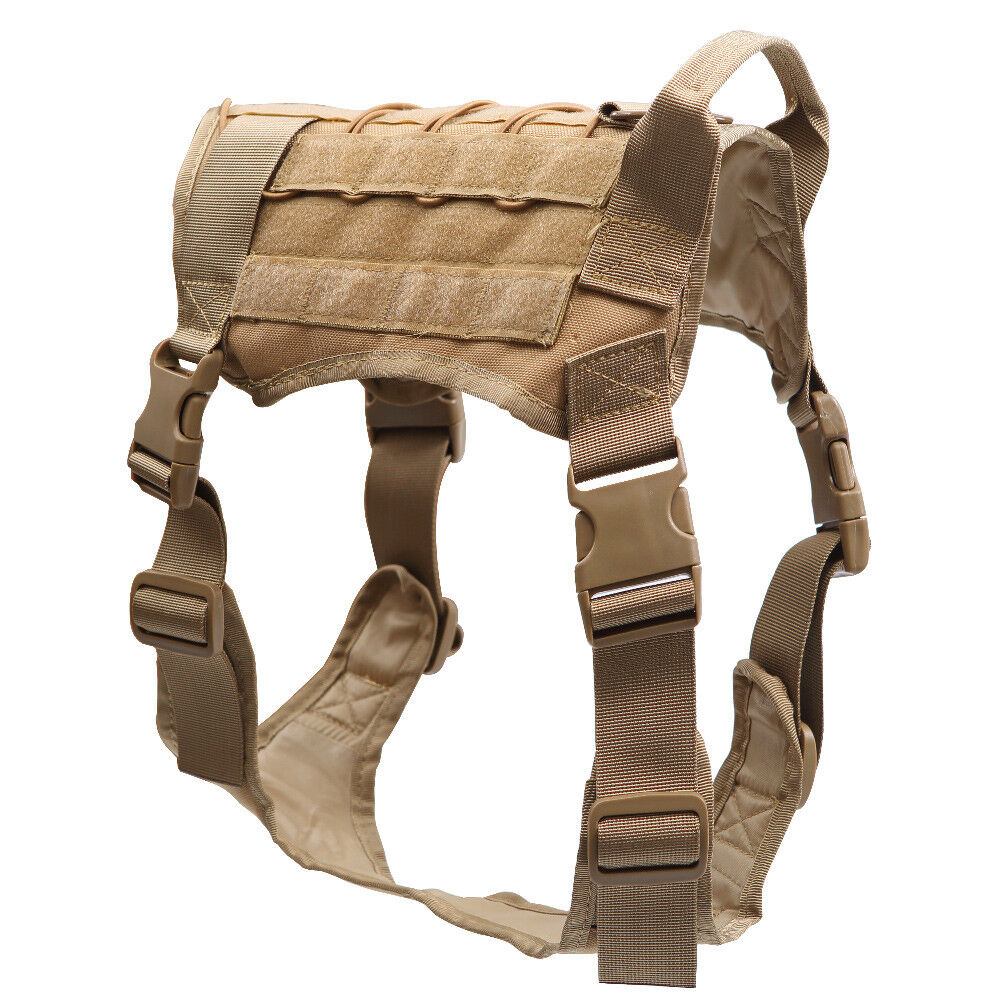 AOK PoliceK9 Tactical Training Dog Harness Military Adjustable Molle