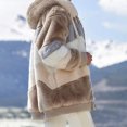 thumbnail image 3 of Abrigo de felpa suelto, chaqueta con capucha informal de moda, suave y cálido otoño invierno para mujer, 3 of 8