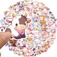thumbnail image 5 of 150 pegatinas de vaca kawaii, pegatinas de vaca arcoíris de dibujos animados, calcomanías estéticas de vinilo, pegatinas impermeables para botellas de agua, portátiles, equipaje, casco, patineta, sno, 5 of 5