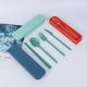 thumbnail image 2 of Xiao Hua 2 juegos de cubiertos reutilizables de paja de trigo, portátiles, para cuchillos, tenedores y cucharas, para picnic, camping o uso diario, ecológicos (azules), 2 of 4