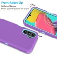 thumbnail image 2 of Galaxy A14 5G Cases, Sturdy Phone Case for Samsung A14 5G 6.6", Njjex Full-Body Shockproof Protection Heavy Duty Armor Hard Plastic & Shock Absorption Rubber Rugged Bumper 3-in-1 Case Cover - Purple, 2 of 7