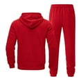 thumbnail image 6 of APEXFWDT Men's 2-Piece Athletic Set Sweatsuit Zip-Up Hoodie Jacket & Jogger Pants Tracksuit Versatile Activewear,XXL,Red, 6 of 6