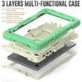 thumbnail image 3 of Dteck Case for Samsung Galaxy Tab A7 Lite 8.7" T220 T225,Shockproof Rubber Hybrid Handle Kickstand Heavy Duty Cover with Screen Preotector Cover for Galaxy Tab A7 Lite 8.7-inch 2021,Green, 3 of 9