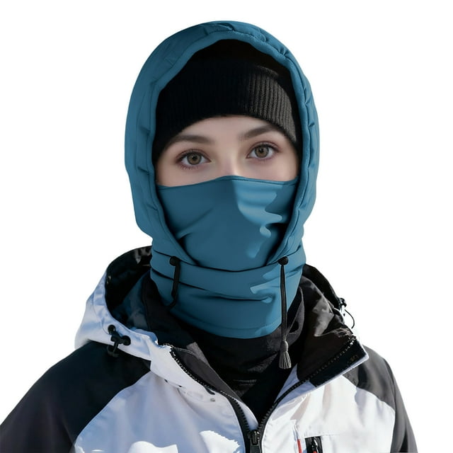 RXMEKW Three-In-One Thick Velvet Hat, Unisex Outdoor Cycling Skiing Sunshade and Cold Protection