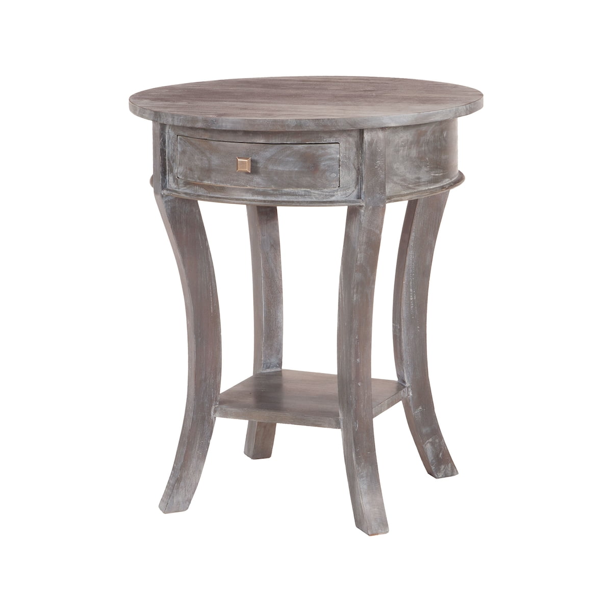 Oval Mahogany Side Table in Grey Stain No.4