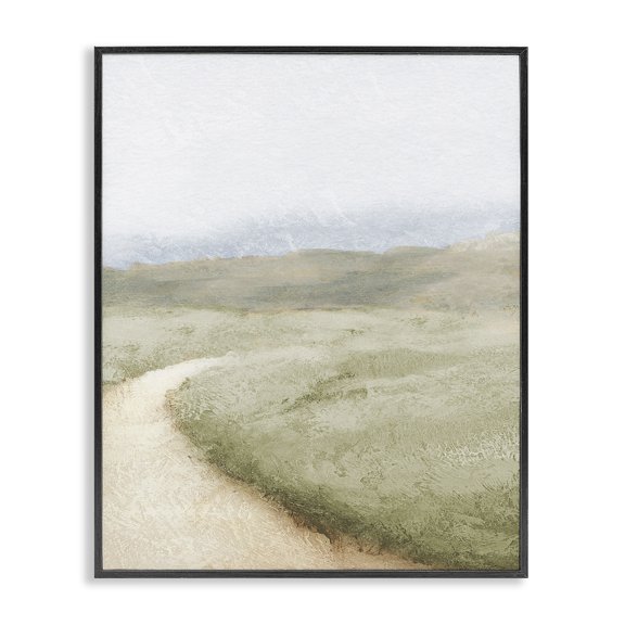 Stupell Industries Green Pasture Quiet Landscape Black Framed Giclee Art, design by Michael Marcon