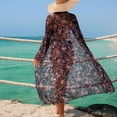 thumbnail image 6 of Ynynloco Womens 3 Pieces Bikini Set Swimsuit Tropical Leaf Print Cover up Kimono Swimwear Bathing Suit with Boy Shorts, 6 of 8