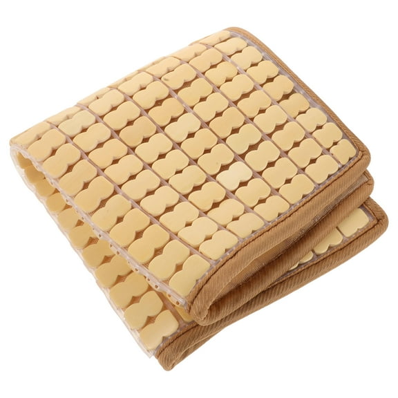 FRCOLOR Bamboo Chair Cushions Car Seat Cover for Summer Ventilated Thick Airflow Office Beige