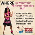 thumbnail image 4 of Diadema con forma de flamenco y minisombrero rosa de Nicky Bigs, talla única, 4 of 7