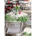 thumbnail image 4 of St. Patrick's Outdoor Tablecloth - 54 Inch Round Dining Table Cover, Luck Shamrock Eucalyptus Leaves Flowers Beige Waterproof Outdoor Table Cloth with Umbrella Hole & Zipper for Picnic/Patio/Party, 4 of 7