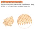 thumbnail image 4 of Unique Bargains 280Pcs Ribbon Crimp Clamp Ends, 8mm Bookmark Pinch Crimp Ends, Fasteners Clasp Crimp Ends, Light Golden, 4 of 6