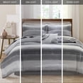 thumbnail image 5 of Madison Park Queen Size 9 Piece Comforter Set with Cotton Bed Sheets Black,Bed in a Bag,All Season Bed Set,Cozy and Lightweight, 5 of 8