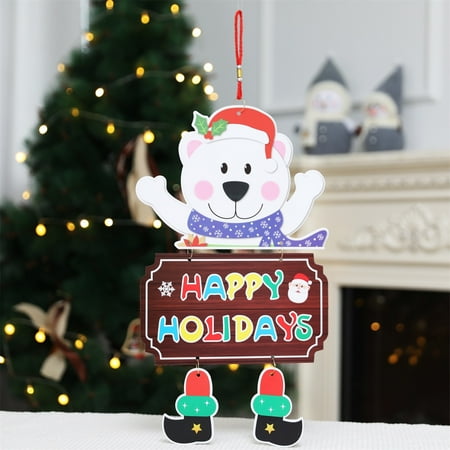

Dealovy Christmas Doorplate Pendant Hanging Old Man Snowman Pendant Decoration
