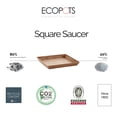 thumbnail image 2 of Ecopots Modern Recycled Plastic Square Flower Pot Planter Saucer, Terracotta Color, 14", 2 of 4