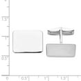 thumbnail image 3 of Primal Gold 14 Karat White Gold Men's Rectangular Cuff Links, 3 of 3