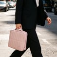 thumbnail image 4 of Standing Makeup Bag - Large Cosmetic Bag & Toiletry Bag Organizer with Brush Holder Pockets Wipe-Clean Brush Pouch for Holiday Everyday, 4 of 11