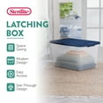 thumbnail image 3 of Sterilite 64 Quart Latching Storage Container Tote, Marine Blue, 18 Pack, 3 of 11