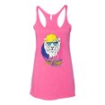 thumbnail image 3 of Funny Lion Tiger King Hey All You Cool Cats and Kittens | Womens Animal Lover Premium Tri-Blend Racerback Tank Top, Vintage Pink, Large, 3 of 3