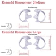 thumbnail image 4 of Inteprter Tapones de silicona para los oídos, protectores de silicona suave, resistentes al agua, antiruido, para viajes y dormir, 3 uds. Type3 NO3, 4 of 6