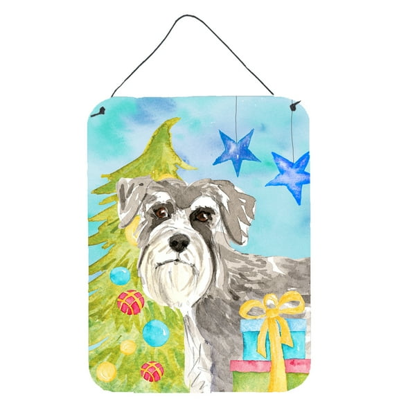 Christmas Tree Schnauzer 1 Wall or Door Hanging Prints