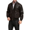 thumbnail image 3 of Landing Leathers Mens Air Force A-2 Leather Flight Bomber Jacket (Regular & Tall), 3 of 7