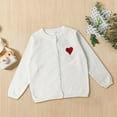 thumbnail image 6 of XBASW Kids Baby Girls Embroidered Sweater Solid Cardigans Jacket Spring Fall Girls Knitting Sweater for Toddler 1-7 Years, 6 of 7