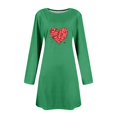 thumbnail image 6 of Tauxra Women Valentine Print Round Neck Long Sleeve Dress,Casual Pullover, 6 of 6