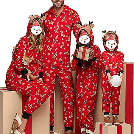 

Family Christmas Pajamas Romper Snowman Pattern Plus Size Kid Romper Adult Baby Romper Sleepwear