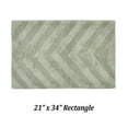 thumbnail image 4 of Better Trends 21" x 34" Bathroom Rugs 100% Cotton Soft Water Absorbent Non Slip Bath Mat Machine Washable Rug (Dark Sage) Hugo Collection, 4 of 6