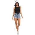 thumbnail image 6 of Womens Sleeveless Ribbed Fitted Tank Top Racerback Crew Neck Casual Vest, 6 of 6