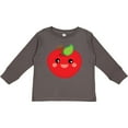 thumbnail image 3 of Inktastic Smiling Apple Boys or Girls Long Sleeve Toddler T-Shirt, 3 of 5