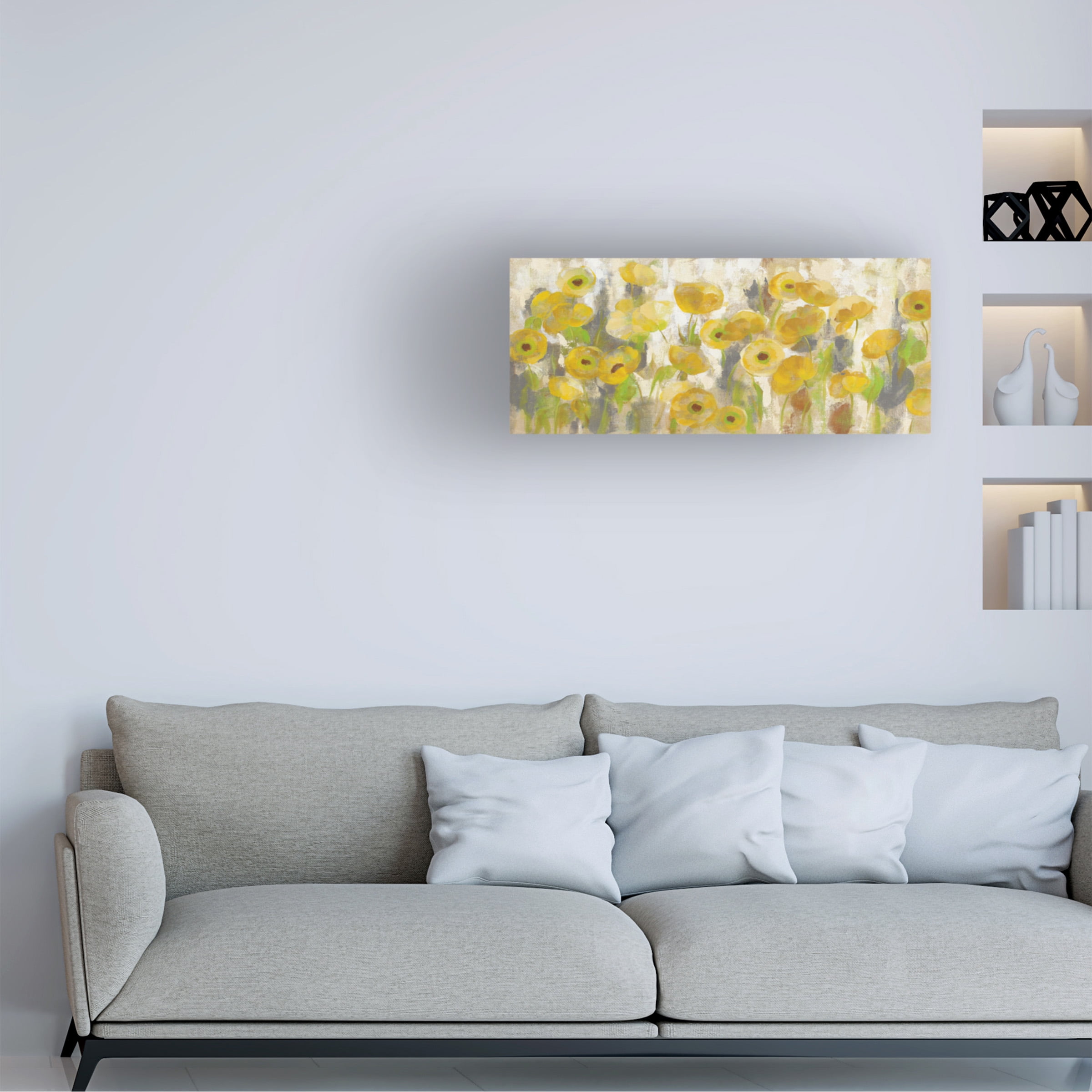 Trademark Fine Art 'Floating Yellow Flowers I' Canvas Art by Silvia Vassileva
