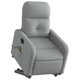 thumbnail image 4 of Sillón reclinable de masaje Electric Power Lift VidaXL gris claro, 4 of 9