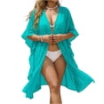 thumbnail image 2 of Women's Swimwear Cover Ups Beach Bikini Swimsuit Kimono Cardigan Cover Up Long Flowy Beachwear, 2 of 7